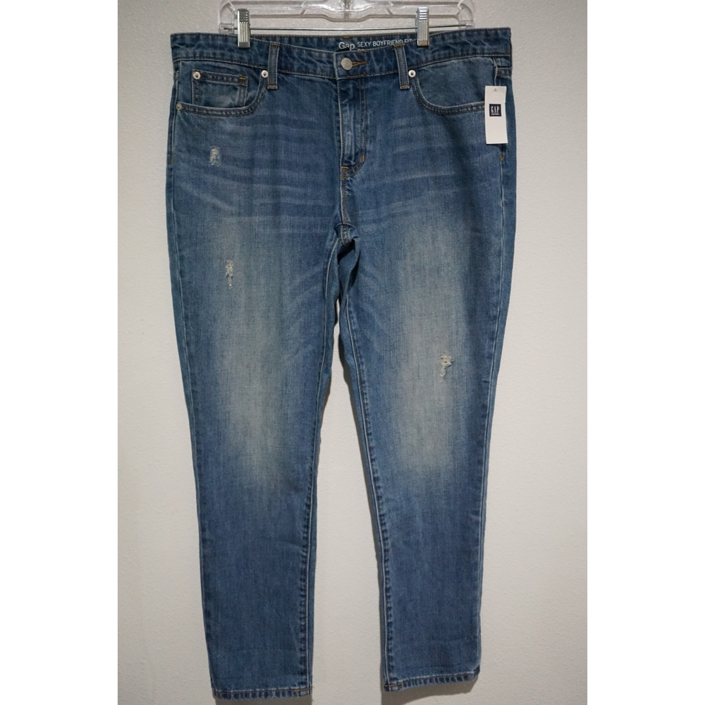 GAP Sexy Boyfriend Fit Medium Wash size 10